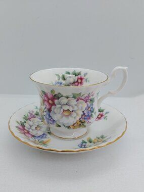 Vintage Royal Albert Tea Cup And Saucer  Summertime Series Sherborne